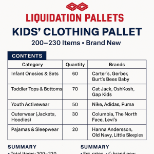 Trendy kids clothes pallet