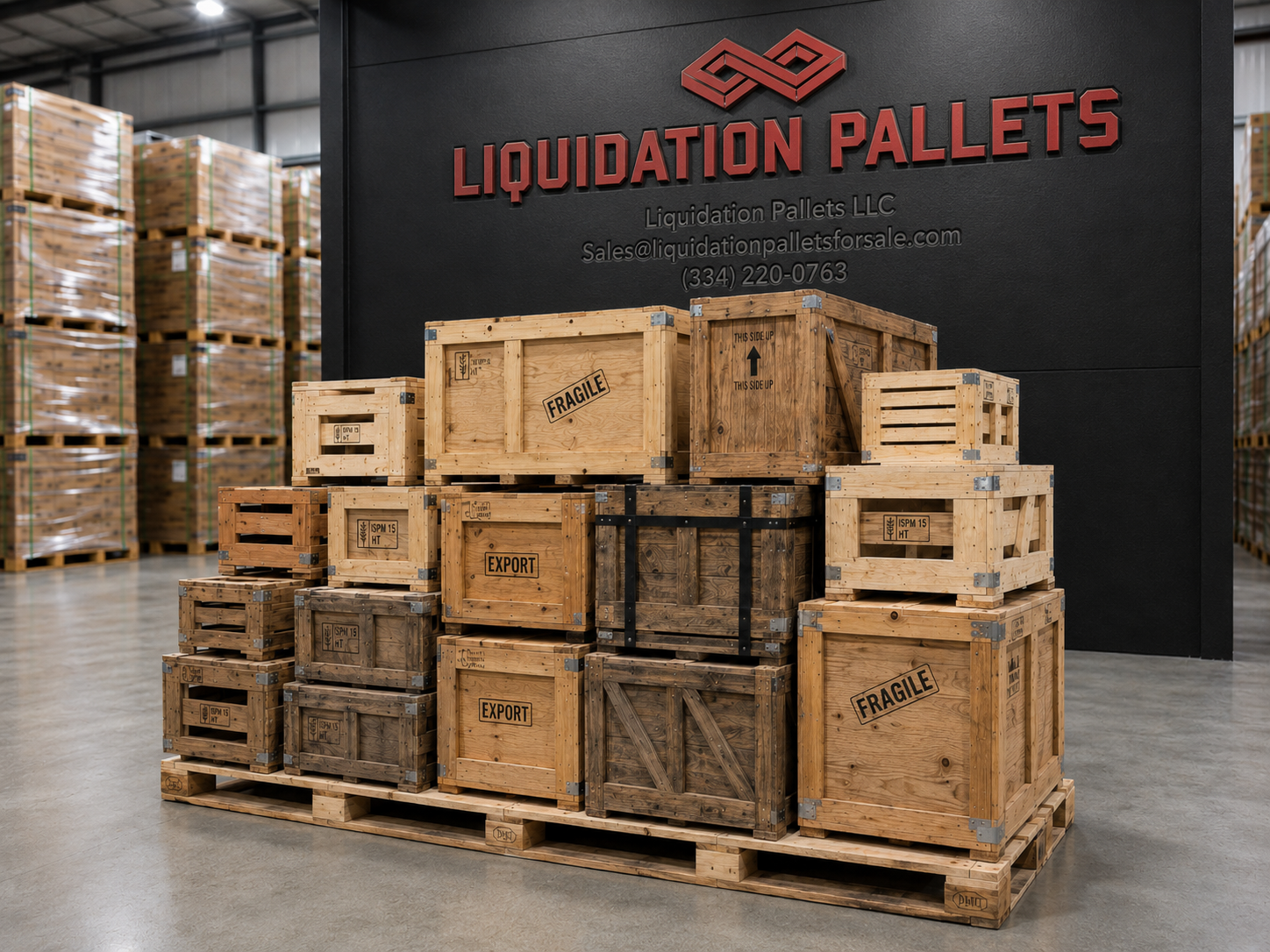 wooden shipping crates